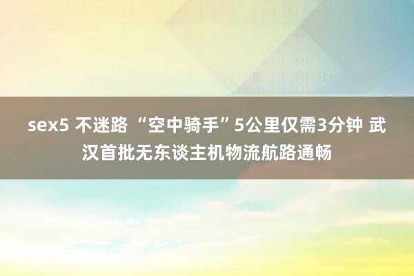 sex5 不迷路 “空中骑手”5公里仅需3分钟 武汉首批无东谈主机物流航路通畅