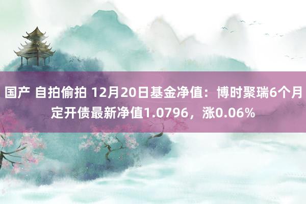 国产 自拍偷拍 12月20日基金净值：博时聚瑞6个月定开债最新净值1.0796，涨0.06%