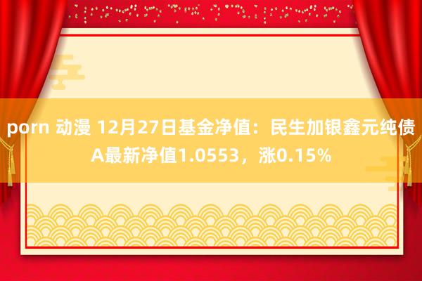 porn 动漫 12月27日基金净值：民生加银鑫元纯债A最新净值1.0553，涨0.15%