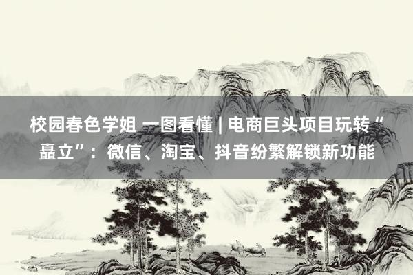 校园春色学姐 一图看懂 | 电商巨头项目玩转“矗立”：微信、淘宝、抖音纷繁解锁新功能