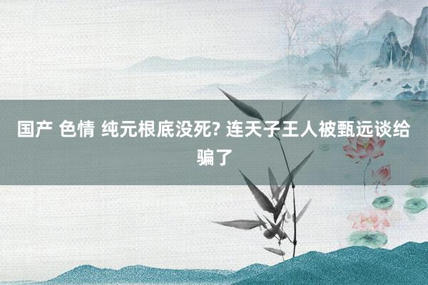 国产 色情 纯元根底没死? 连天子王人被甄远谈给骗了